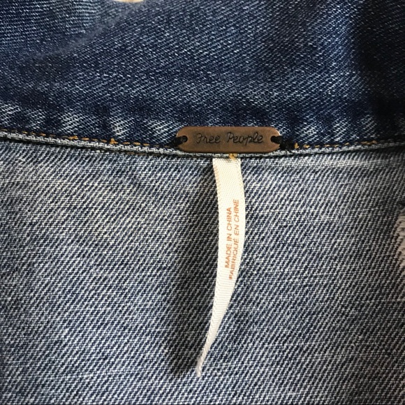 Free People Cypress Jean Vest, w/ Sweater Sleeves - Picture 3 of 5